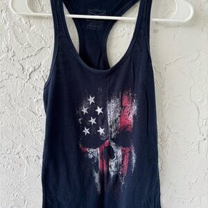 Grunt Style Navy Tank Top with Patriotic Design